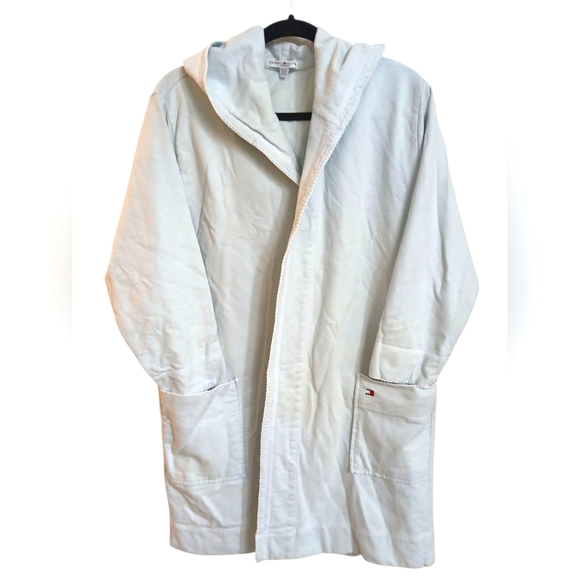 Tommy Hilfiger Hooded Powder Blue Sleepwear Lounge Bath Robe-Size L/XL EUC - Picture 1 of 4